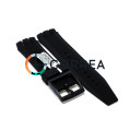 Каучуковый ремешок для часов Swatch Simply Pure черный RKS-008 - 5